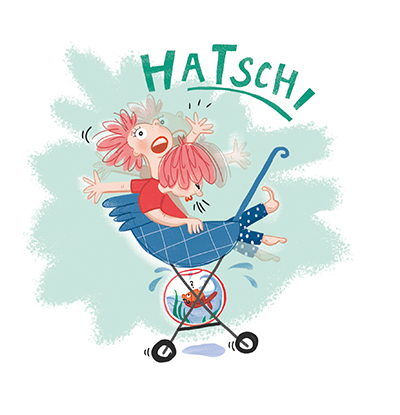 RosaFamosa_Buchillustration_UlrikeHalvax_Niesanfall